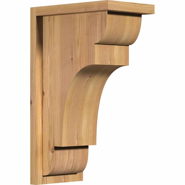 Ekena Millwork New Brighton Smooth Corbel w/Backplate, Western Red Cedar, 7 1/2"W x 12"D x 20"H COR08X12X20NEB01SWR - main